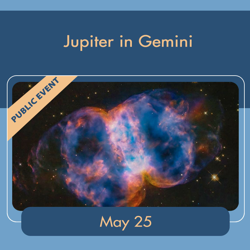 Jupiter in Gemini, event. public event.  Super nova   image
